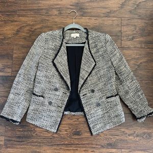 Loft Black and White Tweed Jacket
